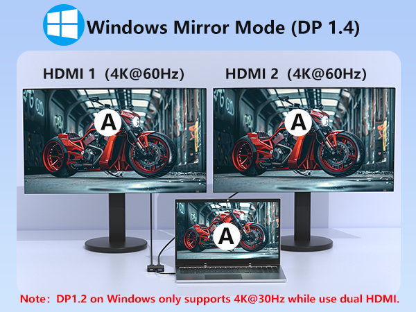 Dual HDMI Adapter for 2 Monitors