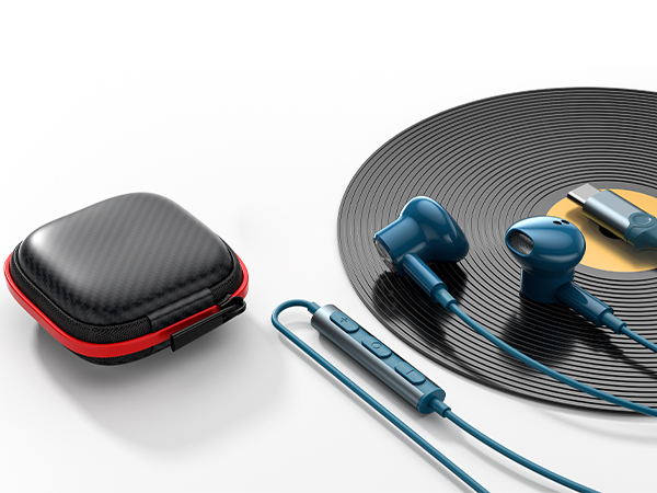 USB C Headphones for iPhone 15 Samsung A55 A35 S24 S23 Magnetic Hi-Fi Type C Wired Earbuds with Mic