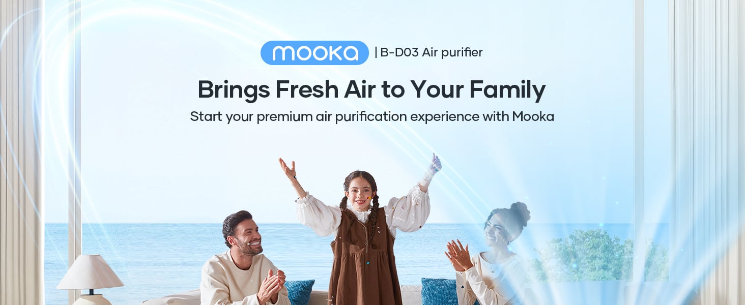 MOOKA B-D03 Air Purifiers for Home Large Room