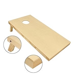 wood natural cornhole