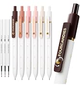 Four Candies 6Pcs 1.0mm Black Ink Ballpoint Pens with 3 Extra Refills | Smooth Wirting Ink Pens,Q...