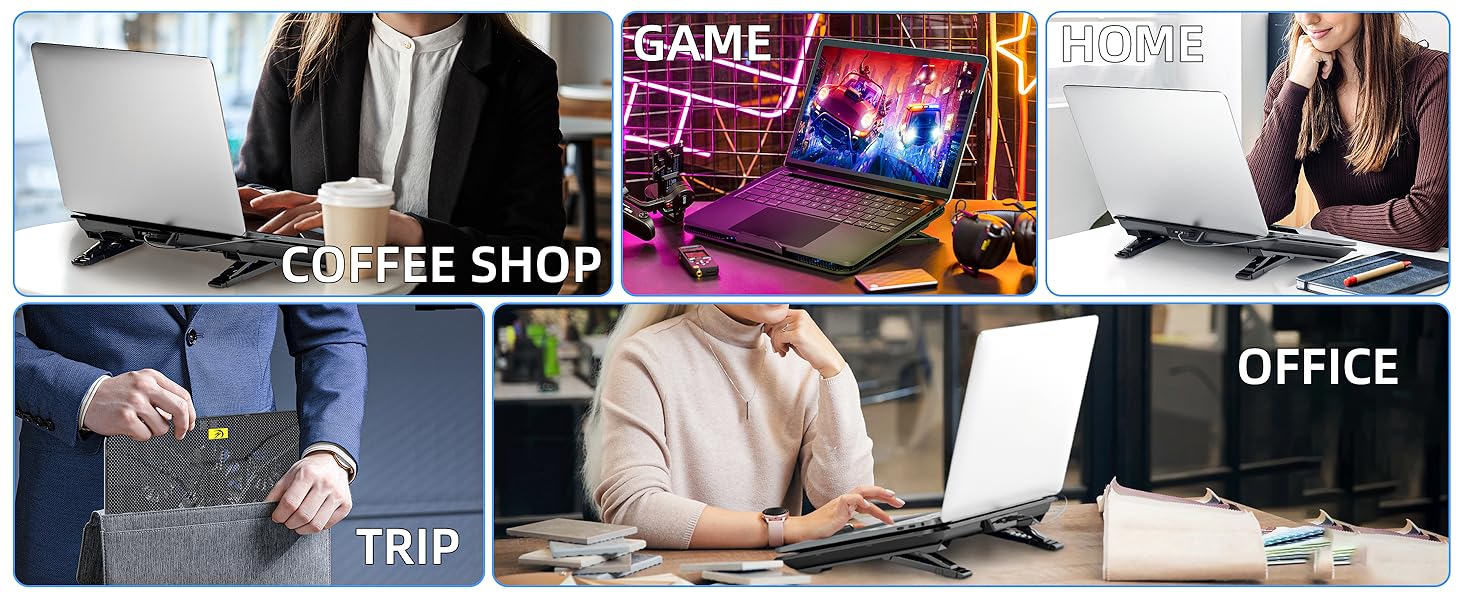 Slim Laptop Cooling Stand laptop fan cooling pad heat dissipation laptop stand with fan deck