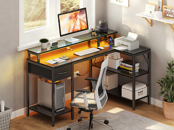desk with storage