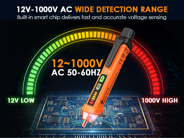 AC 12-1000V Non Contact Voltage Tester With High-performance Chips