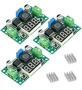 WWZMDiB 3 Pcs LM2596 DC to DC Buck Converter Two Button Adjustment LED Digital Display 4-40V to 1...