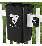Moryimi Dog Poop Trash Can Outside, 3.1 Gallon Dog Waste Trash Can with Trash Bag Dispenser, Outd...