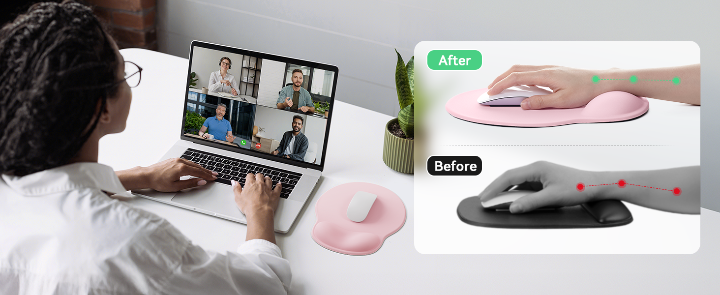 mouse pad with wrist support