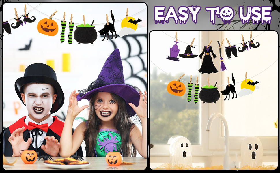 Halloween Witch Clothesline Banners
