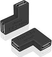Duttek Right Angle USB C Coupler 10GBbps, USB C Female to Female Adapter 90 Degree, USB Tyce C 3....