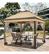 Yaheetech 11'x11' Pop Up Gazebo Outdoor Canopy Shelter Instant Pop Up Patio Gazebo Sun Shade Gaze...