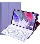 Lrufodya Keyboard Case for Samsung Galaxy Tab A7 Lite 8.7" 2021, Candy Colors Detachable Wireless...