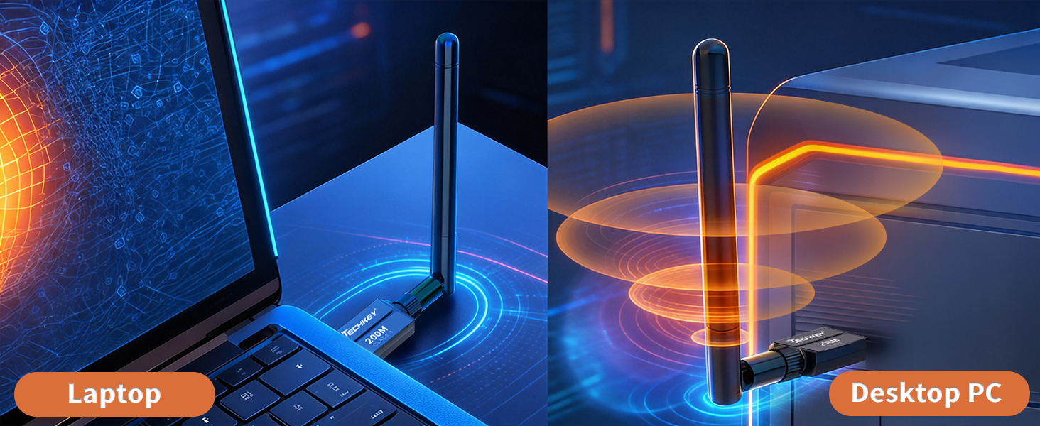 Plug&amp;amp;Play USB Bluetooth 6.0 Adapter for Desktop PC Pair BT Headphones/Speaker/Mouse/Keyboard/Printer