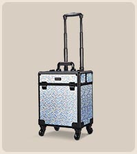 BYOOTIQUE Rolling Makeup Case Cosmetology case on wheels Makeup Artist Nail