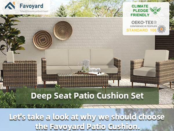 Deep Seat Patio Cushion Set