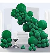 PartyWoo Green Balloons, 140 pcs Hunter Green Balloons Different Sizes Pack of 18 Inch 12 Inch 10...