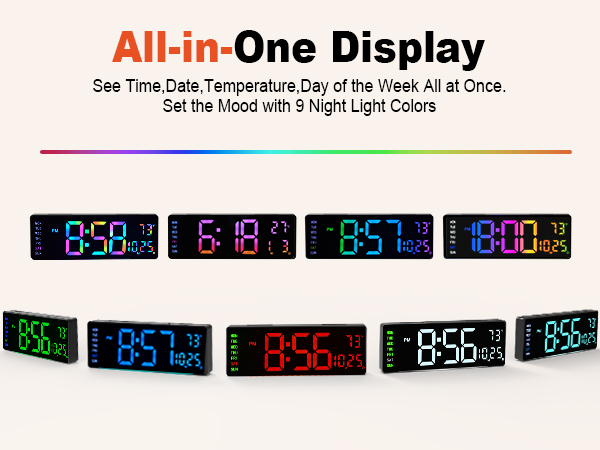 digital clock large display