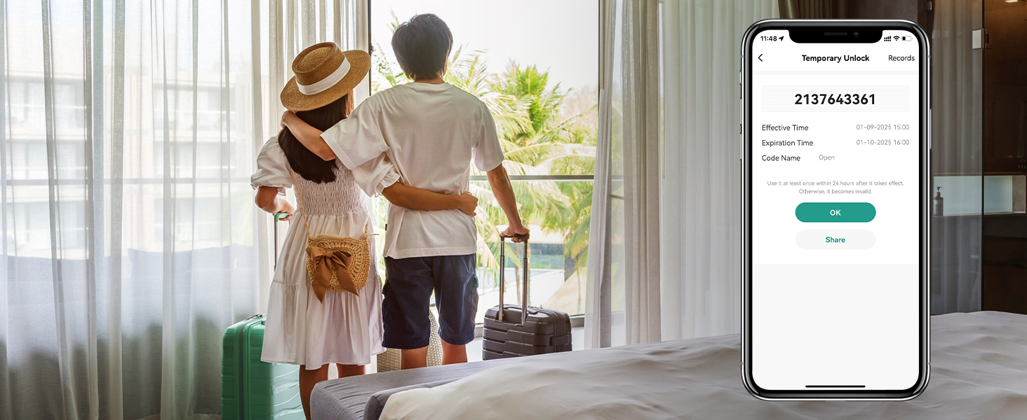 Smart Door Knob for Bedroom Gold