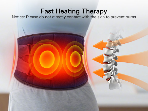 Cordless Heating Pad with Massager for Back Pain Relief