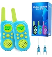 Voopon Kids Walkie Talkie 3-12 Years Old 22 Channels Portable Two Way Radio Toy with Flash Light ...