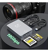 Dual-Slot CFexpress Type B and SD Card Reader,10Gbps CF Express Card Reader with USB 3.1 Gen 2 Ul...