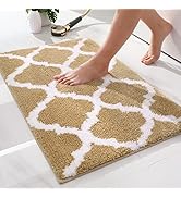 Olanly Luxury Bathroom Rug Mat, Soft and Absorbent Microfiber Bath Rugs, Non-Slip Shaggy Bath Car...