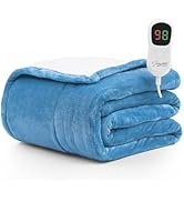 Homemate Heated Blanket Electric Throw - 50"x60" Heating Blanket Throw 1/2/4/6/8 Hours Auto-off 1...