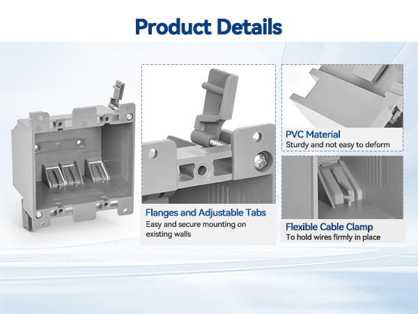 2 gang old work outlet box protection detail