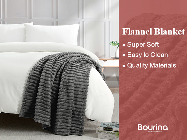 flannel throw grey