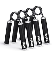 KDG Grip Strength Trainer 4 Pack,50LB-200LB Rubber Metal Hand Grip Strengthener,Non-Slip Forearm ...
