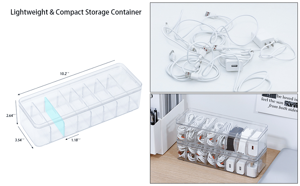 small and stackable storage box for desk drawer