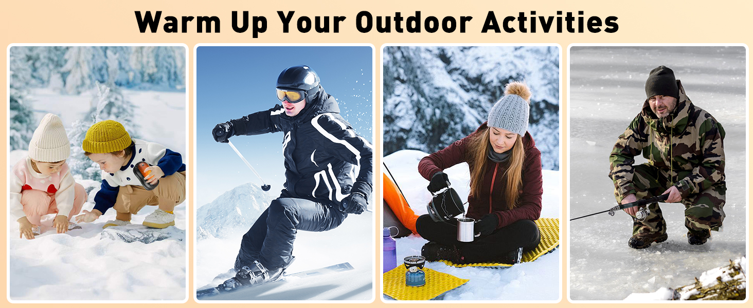 Hand warmers can warm up your outdoor activities.