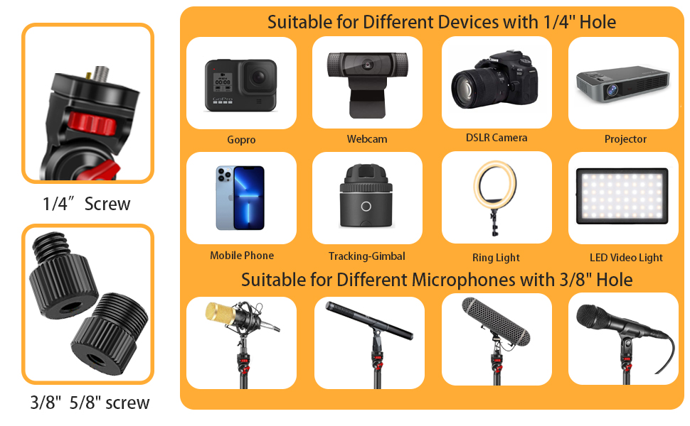 Compatible product images for Overhead Camera Mount Desk Stand