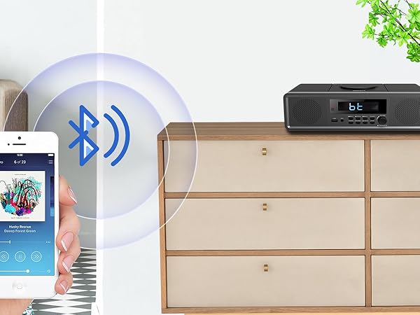 Home CD Stereo System with bluetooth black