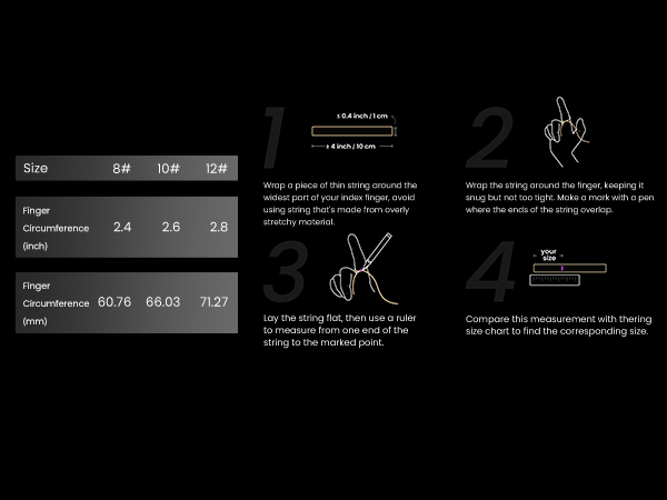 Helio Ring - Measure finger size by a string