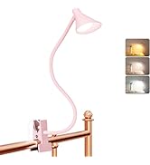 Uchoiceme Clip on Light USB Reading Light, Eye Care Dimmable Reading Lamp Flexible Gooseneck Clip...