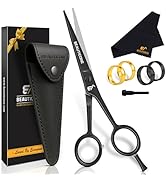 BEAUTICONE Hair Cutting Scissors - High Carbon SS 6.5" Professional Barber-Grade Salon Shears w...