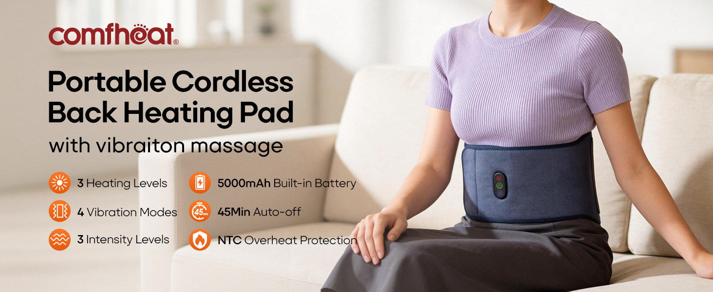 back massager portable back heating pad