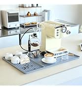 Caketime 2 In 1 Silicone Coffee Bar Mat Accessories for Keurig Coffee Maker with Detachable Dish ...