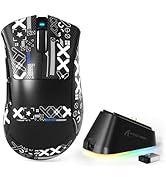MAMBASNAKE Attack Shark V3 PRO 62g Superlight Wireless Gaming Mouse,RGB Charging Dock,BK52820 Tri...