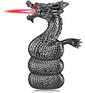 Torch Lighter, Relief Coiling Dragon Design Jet Red Flame Lighter, Adjustable Windproof Lighter, ...