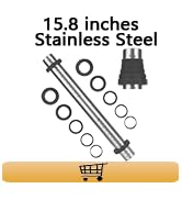 Adjustable Rolling Pin with Thickness Rings for Baking -Non Stick Stainless Steel Dough Roller Pi...