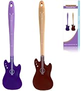Creative Guitar-shaped Silicone Spatula Set: Music-themed Tools, Two-tone Guitar Silicone Spatula...
