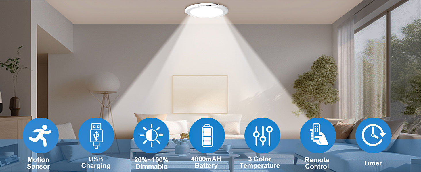 rechargeable ceiling light
