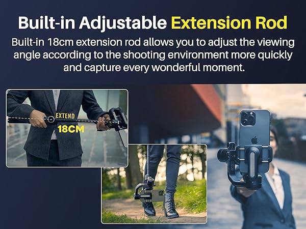 Built-in extension rod