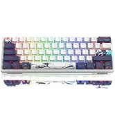 Womier 60% Keyboard Gaming, WK61 Creamy Mechanical Wired Keyboard Anime, Hot-Swappable RGB Key Bo...
