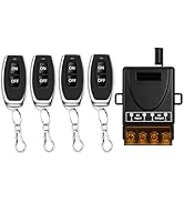 Cerhot 100m Wireless Remote Switch DC 12V/24/36/48/72V 30A RF Remote Control Light Switch for Wat...