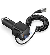 Hodeoo Replacement for Uniden Power Cord with USB &amp; USB C Dual Port - Retractable Coiled Design f...
