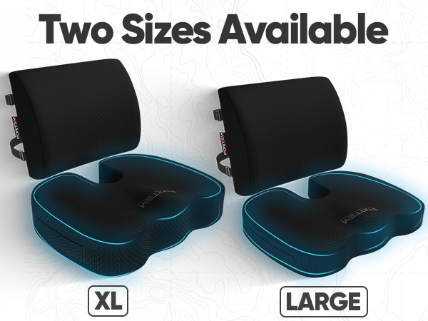 lumbar pillow shown with curvature of back spine on a chair. showing shape of the pillow