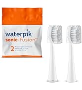 Waterpik Genuine Full Size Replacement Brush Heads With Covers for Sonic-Fusion Flossing Toothbru...