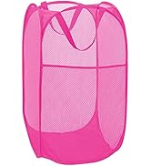 Deluxe Strong Mesh Pop up Laundry Hamper Basket with Side Pocket for Laundry Room, Bathroom, Kids...